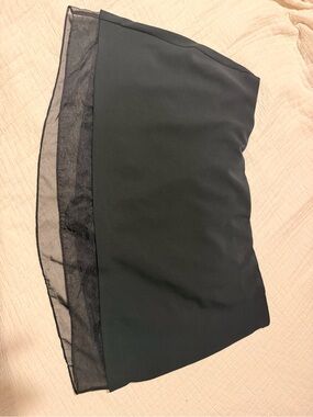 Black plus size mini skirt